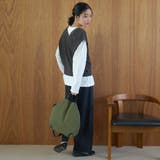 ペーパーライクヤーン 2way畔Vネックニットベスト | coen【women】 | 詳細画像12