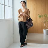 ペーパーライクヤーン 2way畔Vネックニットベスト | coen【women】 | 詳細画像16
