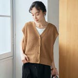 ペーパーライクヤーン 2way畔Vネックニットベスト | coen【women】 | 詳細画像18