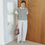 ペーパーライクヤーン 2way畔Vネックニットベスト | coen【women】 | 詳細画像2