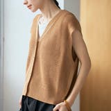 ペーパーライクヤーン 2way畔Vネックニットベスト | coen【women】 | 詳細画像21