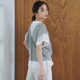 ペーパーライクヤーン 2way畔Vネックニットベスト | coen【women】 | 詳細画像7