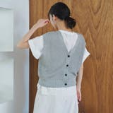 ペーパーライクヤーン 2way畔Vネックニットベスト | coen【women】 | 詳細画像8