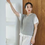 ペーパーライクヤーン 2way畔Vネックニットベスト | coen【women】 | 詳細画像9