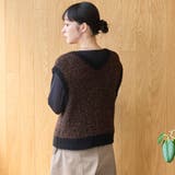 前後2wayフェザーミックスヤーン Vネックニットベスト | coen【women】 | 詳細画像12 