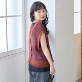 前後2wayフェザーミックスヤーン Vネックニットベスト | coen【women】 | 詳細画像19 