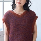 前後2wayフェザーミックスヤーン Vネックニットベスト | coen【women】 | 詳細画像21 