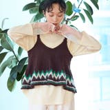 MD.BROWN | ノルディック柄 ペプラムニットキャミビスチェ | coen【women】