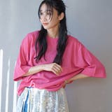 PINK | サラコシアーサマーニットビッグTシャツ | coen【women】