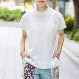 サラコフレンチスリーブハイネックサマーニットトップス | coen【women】 | 詳細画像2 