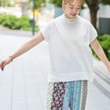 OFF WHITE | サラコフレンチスリーブハイネックサマーニットトップス | coen【women】