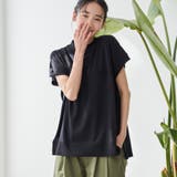 BLACK | サラコフレンチスリーブハイネックサマーニットトップス | coen【women】