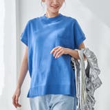 COBALT | サラコフレンチスリーブハイネックサマーニットトップス | coen【women】