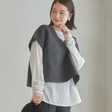 DK.GRAY | 【2SETアイテム】BOXベスト＆ロンTセット | coen【women】