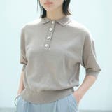 BEIGE | サラコ5分袖ポロサマーニット | coen OUTLET