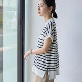 サラコハイネックフレンチスリーブサマーニットトップス | coen【women】 | 詳細画像12 