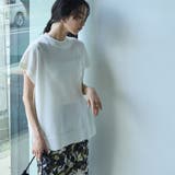 サラコハイネックフレンチスリーブサマーニットトップス | coen【women】 | 詳細画像4 