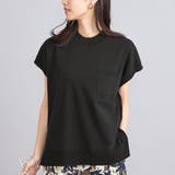 BLACK | サラコハイネックフレンチスリーブサマーニットトップス | coen【women】