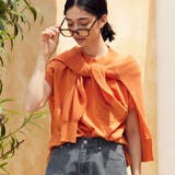 ORANGE | サラコハイネックフレンチスリーブサマーニットトップス | coen【women】