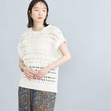 テープヤーン透かし編みベスト | coen【women】 | 詳細画像3