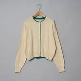 CREAM | ソフトタッチ 配色レイヤード風ニットカーディガン | coen【women】