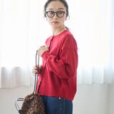 RED | 【UVカット】オータムシアークルーニットカーディガン | coen【women】