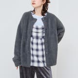 DK.GRAY | フェザーヤーンニットカーディガン | coen【women】