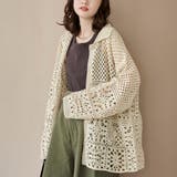 クロシェ襟付きニットカーディガン | coen【women】 | 詳細画像12