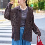 MD.BROWN | クロシェ襟付きニットカーディガン | coen【women】