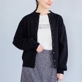 BLACK | モチモチモックネック ウォッシャブルニットカーディガン | coen【women】