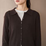 ウール混 襟付きリブニットカーディガン | coen【women】 | 詳細画像16