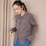 ウール混 襟付きリブニットカーディガン | coen【women】 | 詳細画像8