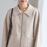 襟付きダブルジップニットジャケット | coen【women】 | 詳細画像13