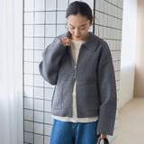 襟付きダブルジップニットジャケット | coen【women】 | 詳細画像2