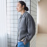 襟付きダブルジップニットジャケット | coen【women】 | 詳細画像3