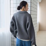 襟付きダブルジップニットジャケット | coen【women】 | 詳細画像4