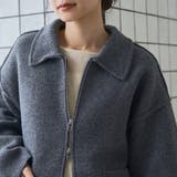 襟付きダブルジップニットジャケット | coen【women】 | 詳細画像8