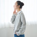 配色メローケーブル編みニットカーディガン | coen【women】 | 詳細画像11 