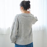 配色メローケーブル編みニットカーディガン | coen【women】 | 詳細画像12 
