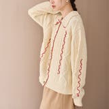 配色メローケーブル編みニットカーディガン | coen【women】 | 詳細画像3 