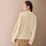 配色メローケーブル編みニットカーディガン | coen【women】 | 詳細画像4 