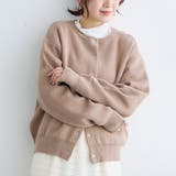 BEIGE | 【選べる6色展開 スプリングカラー】袖刺繍 スウェットライクハイゲージニットカー… | coen【women】