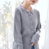 MD.GRAY | 襟付きリブ編みカーディガン | coen【women】