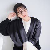 BLACK | シアーニット Vネックカーディガン | coen【women】