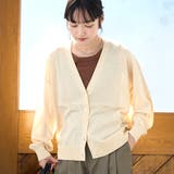 NATURAL | シアーニット Vネックカーディガン | coen【women】