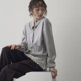 LT.GRAY | 【帯電防止】モチモチ モックネックポケ付きニットカーディガン | coen【women】