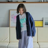 コットンミックスプレーティングVネックニットカーディガン | coen【women】 | 詳細画像16