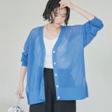 サラコカタアゼVネックニットカーディガン | coen【women】 | 詳細画像1