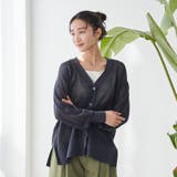 サラコカタアゼVネックニットカーディガン | coen【women】 | 詳細画像9