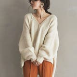 OFF WHITE | ［洗える］ユルシャギーVネックニットカーディガン | coen【women】